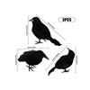136pcs Black Simulation Crow Model Halloween Hunting Decor Bird Decor Party
