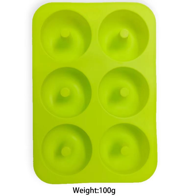 6 otvorů Silikonová forma na donuty Forma na bagel Nepřilnavá tepelná odolnost při pečení Mini Forma na košíčky Nástroj na pečení koblih