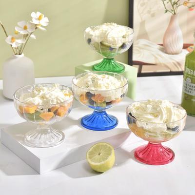 Gobelet à Glace en Acrylique Simple Épais Transparent Durable Bol à Dessert Ménager Cuisine Gobelet à Glace Milkshake pour Enfants