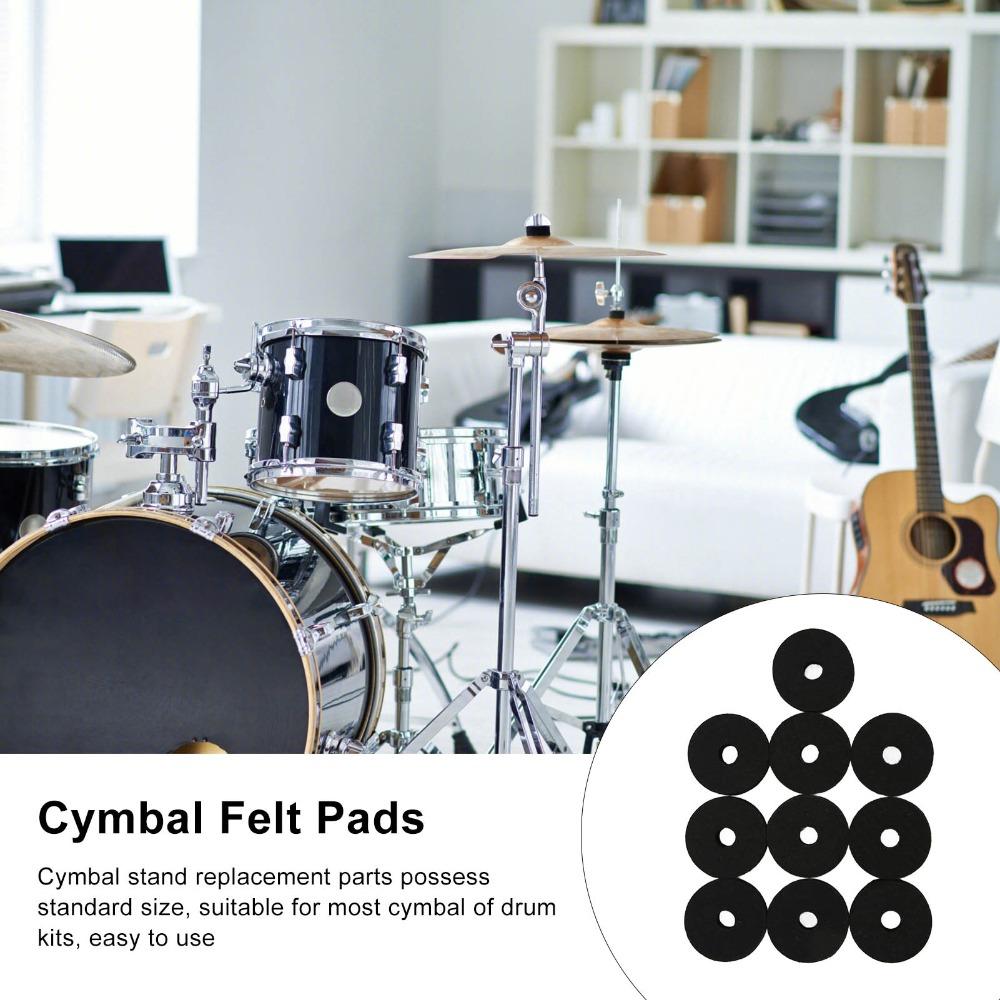 20PCS Felt Felt Washer Pads Black And Grey Drum Set Accessory Cymbal Felt Washer  For Drummers