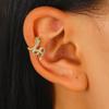 Elegant Diamond Snake Ear Clips - Non-Pierced, Minimalist Fashion, Niche Design