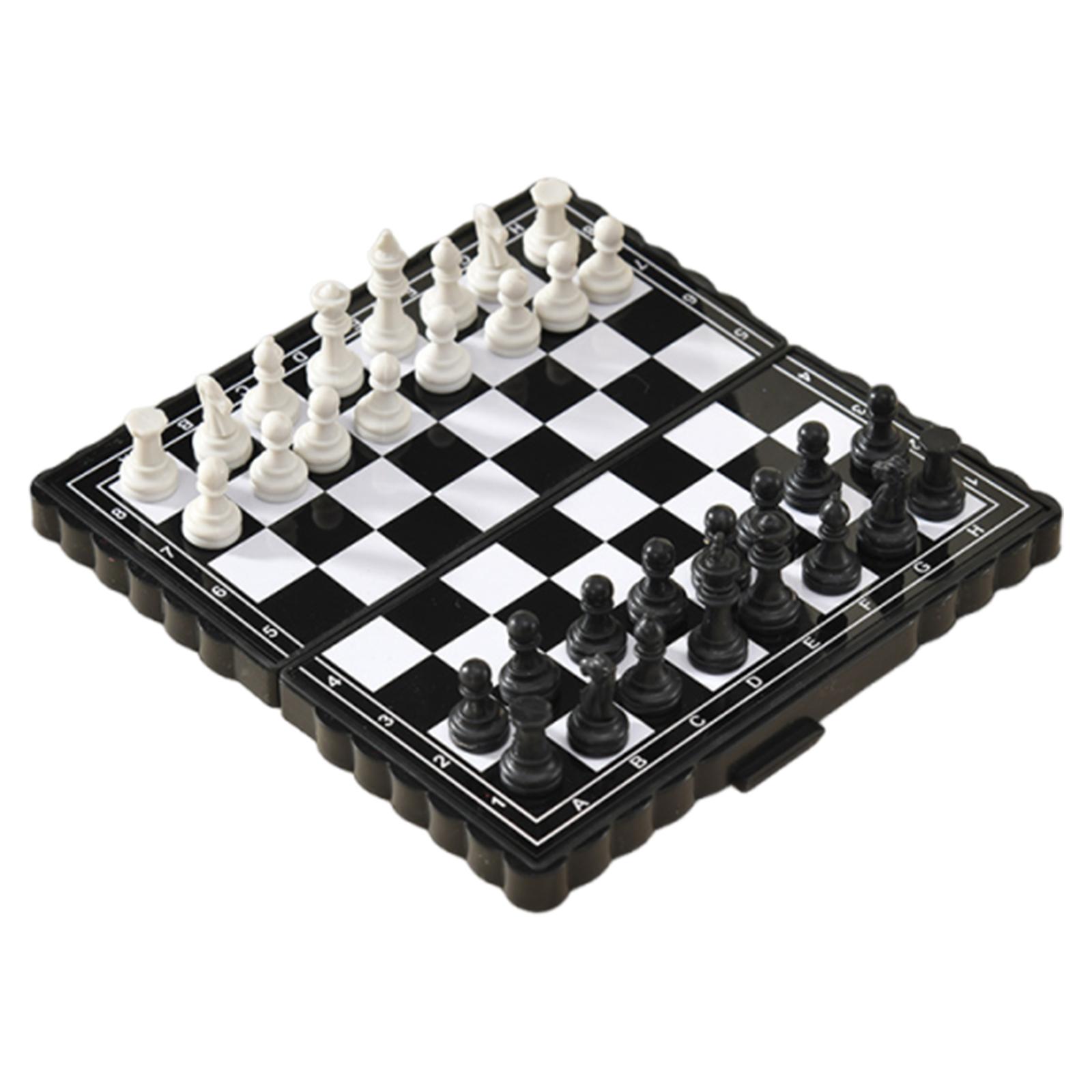 Folding Chessboard Board Game Reusable Educational Board Game Foldable International Chess Games for Party Family Activities