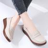 Weiche Mokassins für Damen zum Hineinschlüpfen, lässig, elegant, für den Sommer, atmungsaktives Leder, schwarze Mokassin-Schuhe