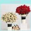 Rose Bouquet Artificial Flowers With Realistic Fabric For Living Room Decor And Wedding Centerpieces