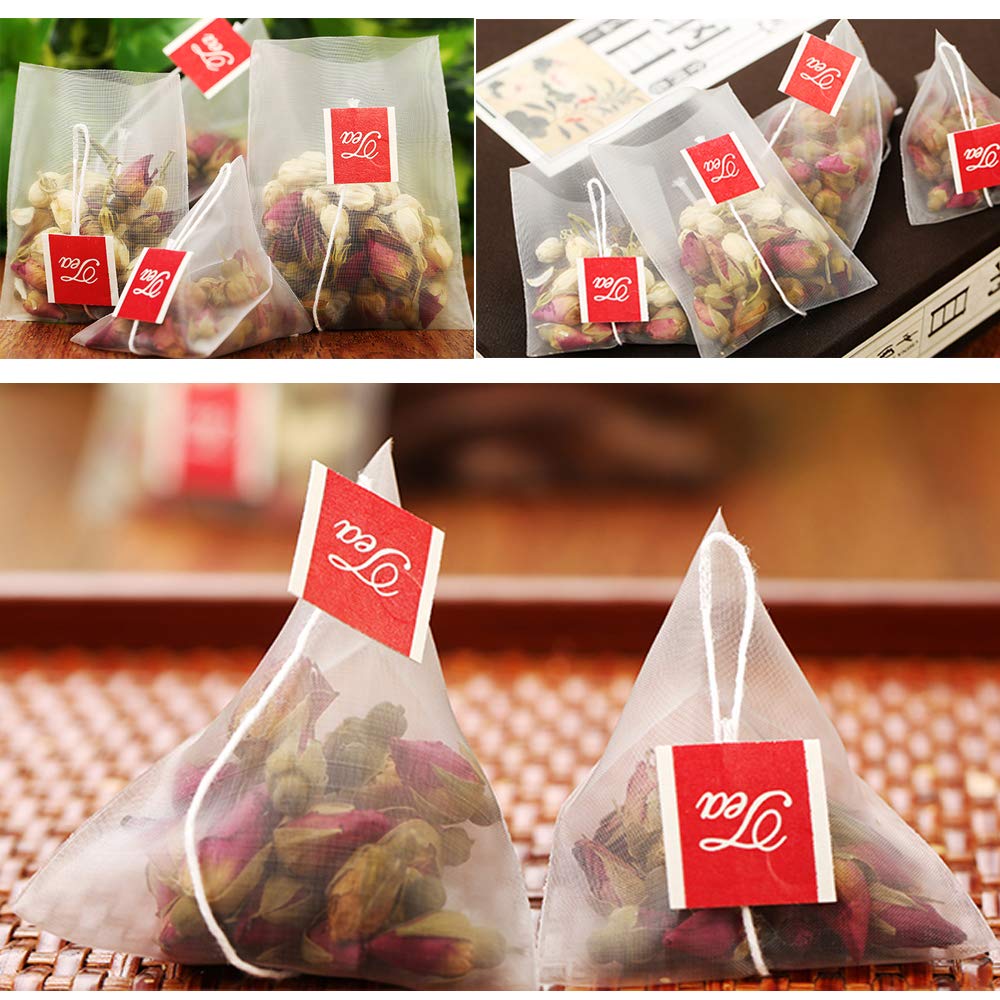 Aidour HM Tea Bags, Food-Grade Triangular Pyramid-Shaped Tea Bags, 500 Tea Bags (5.87cm, 500 count)