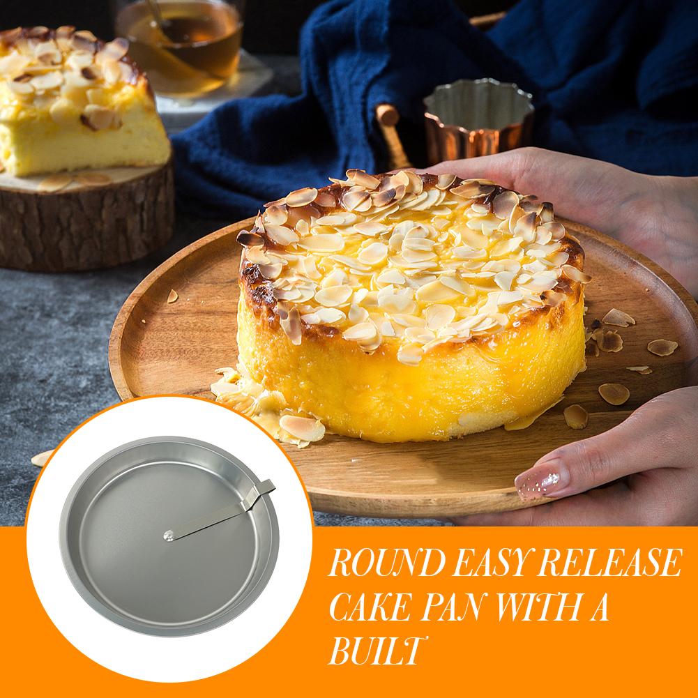 9 Inch Round Cake Tin With Built-in Swivel Easy Release Cake Pan Non-Stick Baking Tray For Layer Cake Easy To Clean Bakeware