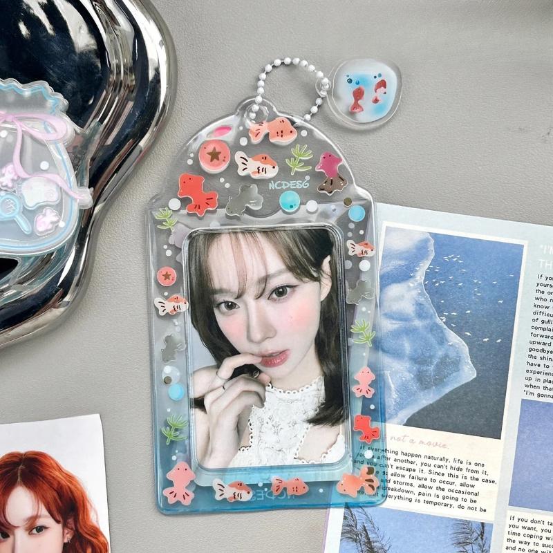 Cool Summer Series Photo Card Holder Cute Cherry Smoothies Picture Frame Cartoon Ice Cream Card Sleeves for Kpop Idol Card New