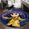 1pc Coraline (5) Design Printed Area Round Carpet for Bedroom Living Room Home Decor Rugs Mat Non Slip Mat Rug for Bedside