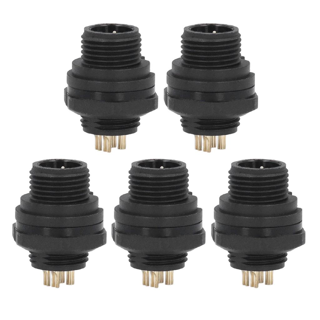 5Pcs Industrial Waterproof Connector IP67 4 Pin Electrical Aviation Wire Cable Quick Plug Socket E7 Buckle