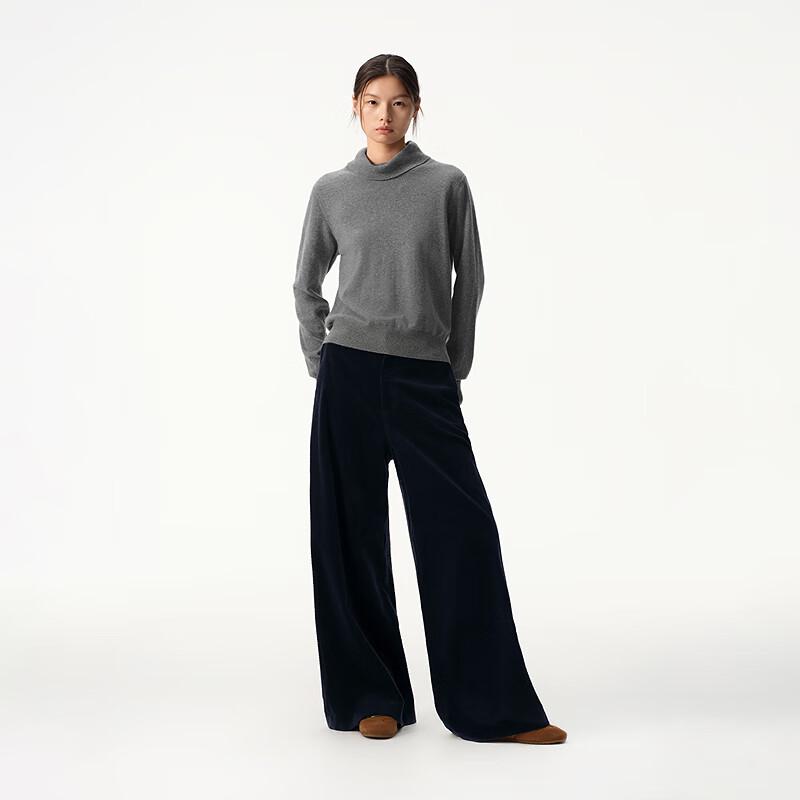 Broadcast Women's Loose-Fit Semi-High Neck Knitted Sweater