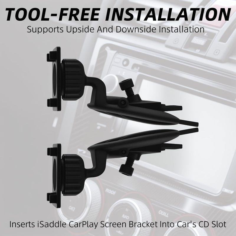 Support pour Emplacement CD pour Écran Carplay Bille de 17 mm pour GPS Garmin Nuvi Téléphone Portable dans la Voiture Moniteur 4"-11" Android Auto Tablette Porte-CD