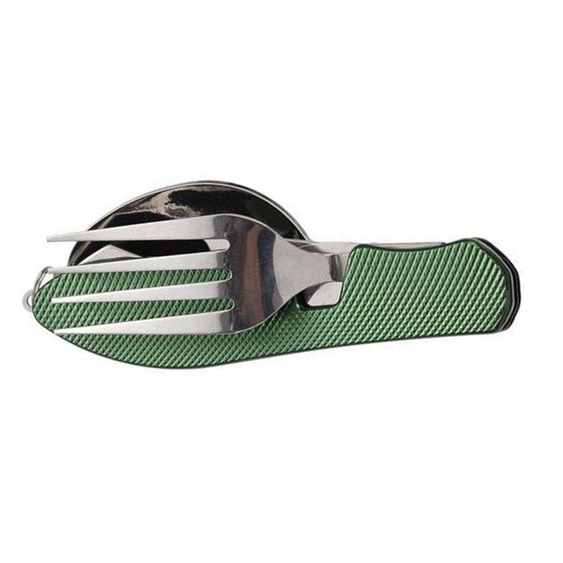 A95I-Stainless Steel Knife,Fork,Spoon Combo Compact & Light-Weight Foldable Camping Utensil Set