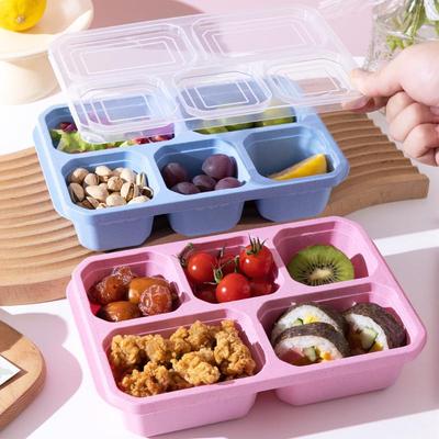 Portable Five-Grid Snack Storage Box & Desktop Organizer