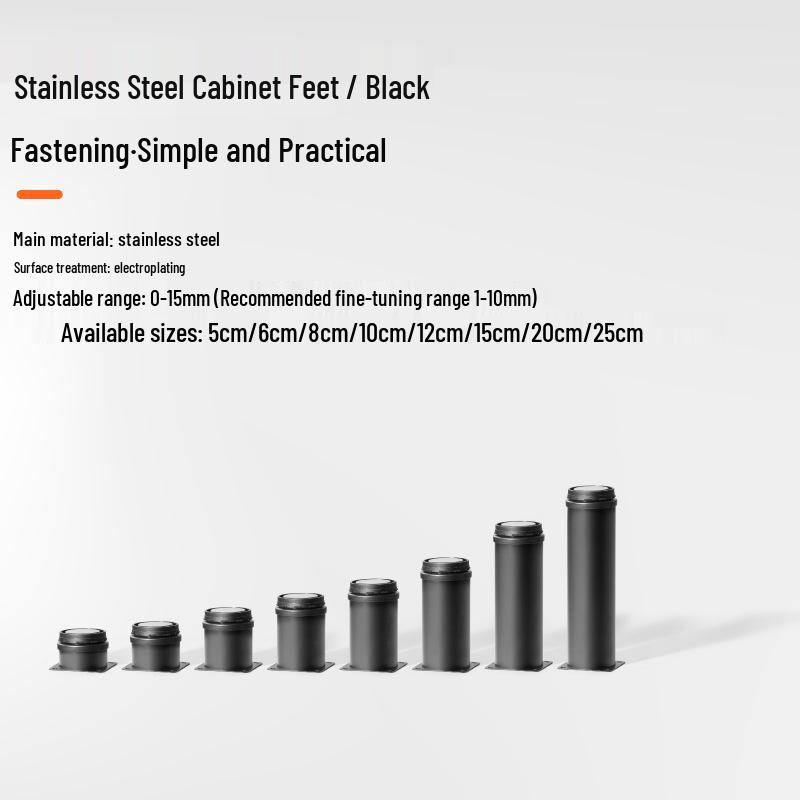Adjustable Stainless Steel Telescopic Table, Cabinet, and Sofa Legs - Round Dining & Coffee Table Support