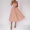 Multi-Color European & American Women's Sexy Swing Evening Dress with Spaghetti Straps