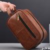 Business Travel Portable Men's Toiletry Bag Fashion Retro Leather Thickened Cosmetic Bag Handbag