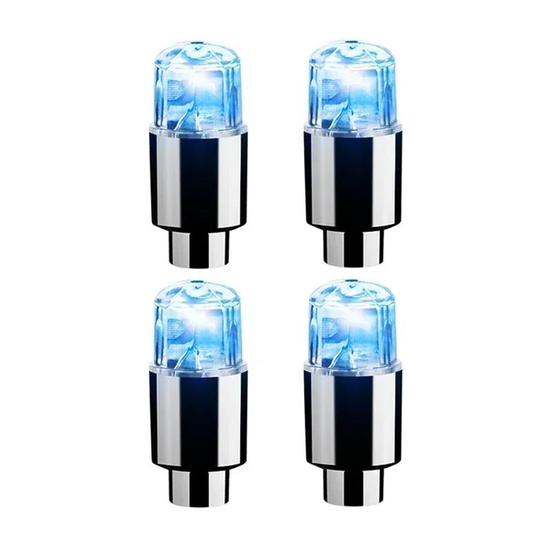 LED Tire Lights Cap Car Tire Valve Cap Lights Multi-Color Flash Durable For Car Moto Bicycles Electric Vehicles Tire Valve Cap Valve Stems 1