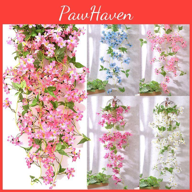 Artificial Winter Jasmine Fake Hanging Silk Flowers Vine Plant Home Garden Decor