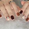 Maillard Pacha Dog Autumn/Winter Caramel Color Block Nail Art Stickers