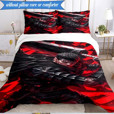 3PCS Dark Warrior Rising Bedding Set,Including 1pc Duvet Cover And 2pcs Pillowcases Perfect for Bedroom, Dormitory, Fan Christmas Gift