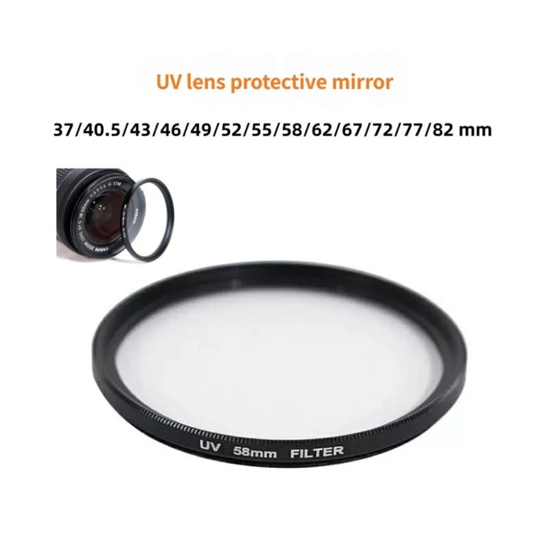 Lens Filter Easy Installation Replacement Filter 37/40.5/43/46/49/52/55/58/62/67/72/77/82mm for Professional Photography