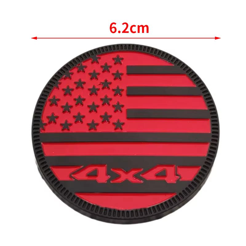 3D Metal 4X4 US Flag Car Side Fender Rear Trunk Badge Emblem Sticker For Jeep Wrangler Grand Cherokee Dodge Ford Accessories AMO1