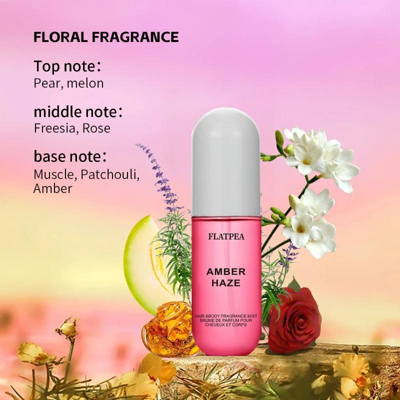 Floral Fragrance Spray, Alcohol Free, Suitable for Hair and Body, Fresh Smell, Perfect Christmas Gift