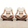 Plus Size Breathable High Waist Pantyhose Black Soft Thin Office Casual