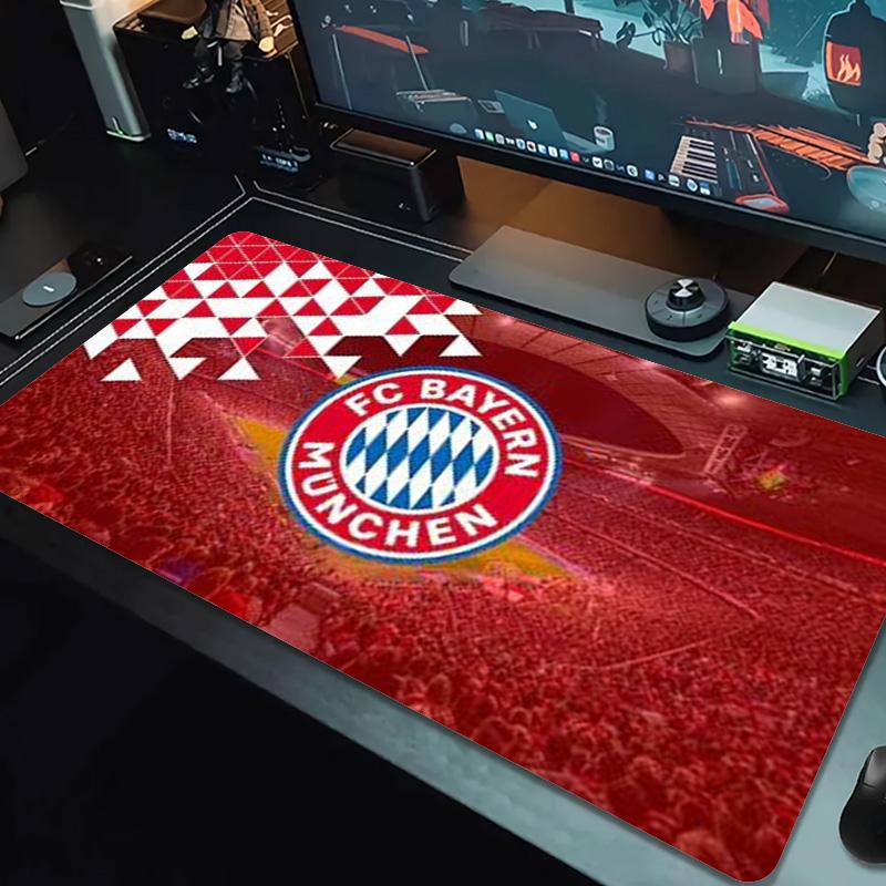 FC Bayern Munich Logo Color Mouse Pad Large Gaming Table Cushion Non-slip Laptop Tablet Big Mousepad XXL Mat Mini PC Playmat With Lock edge