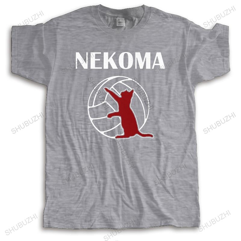 Male Unisexga Haikyuu Tshirt Short Sleeve Oneck Cotton Tshirt Printed Nekoma Volleyball Tee Shirt Japanese Animation Apparel Gift