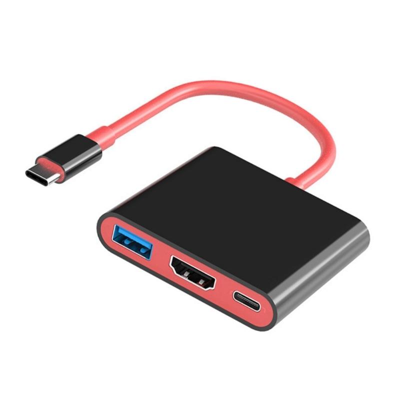 Portable TV Dock 3 in 1 USB C Game Station with HDTV USB3.0 USB C Port Adapter for Switch Console Multiple Gaming Device