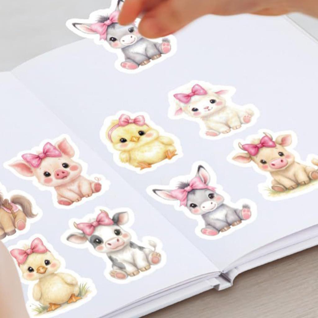 100-500pcs Cartoon Animals Stickers Thank You Birthday Wedding Party Gift Wrapping Label Scrapbook Stationery Stickers