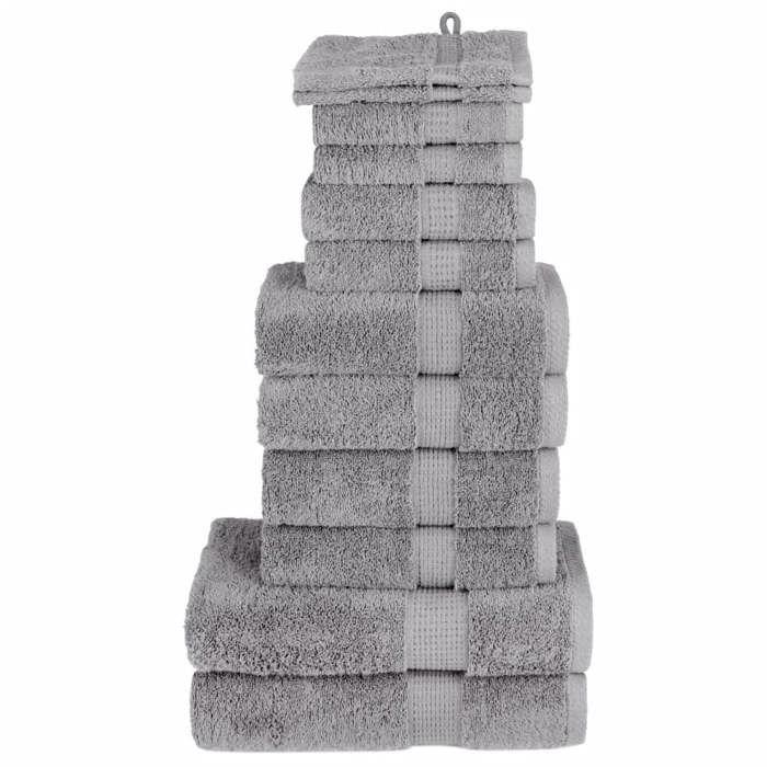 VidaXL Superior Quality Towel Set 12 Pcs, Hand Towels, Shower Towels, Bath Sheets, Washcloths 137577