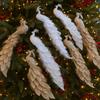 Long Tail Artificial Christmas Peafowl Glitter Feather Simulation Peacock  Home Decor