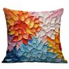 New Flower Pillowcase Imitating Three-dimensional Oil Painting Style Creative Floral Home Living Room Sofa Cushion Pillowcase