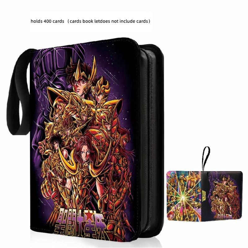 400pcs/900pcs Saint Seiya Card Album Book Folder 4/9 Card Slots Collections Zipper Double Pocket Zipper Card Binder Holder