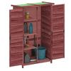 VidaXL Abri à outils de jardin moka 83x57x140 cm bois massif pin 172242