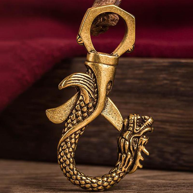 Figurine cu dragon de cupru de epocă Ornamente mici, retro, alamă, animale, lanțuri de chei pentru mașini, artizanat, decorațiuni pentru birou, accesorii