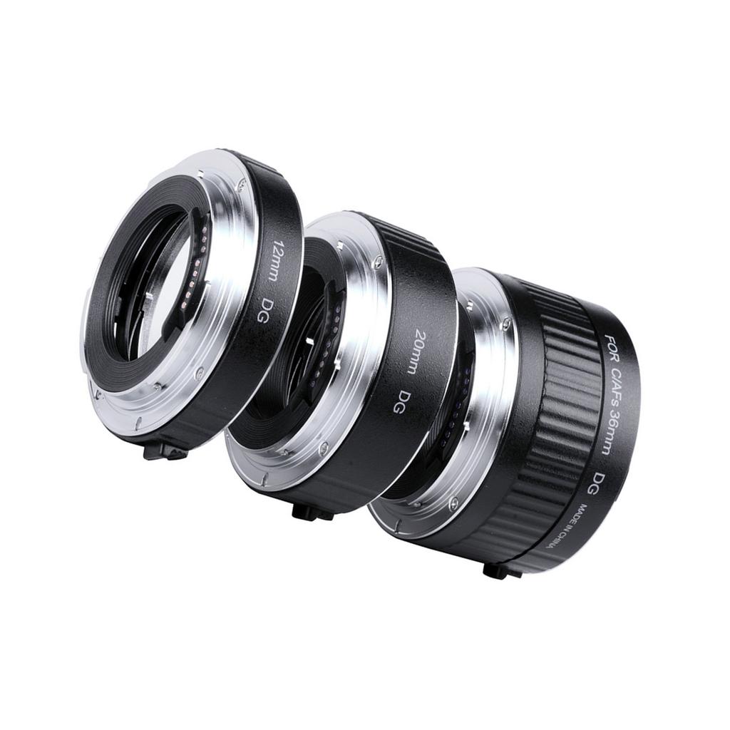 Auto Focus AF TTL Extension Tube Ring 12mm 20mm 36mm Set Metal Mount with Covers for Canon EF EF S 35mm Lens DSLR Camera