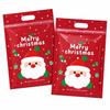 50pcs with Handles Christmas Sealing Bags Plastic Packaging Bags Candy Cookie Bags  Xmas Holiday