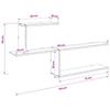 Wall Shelf Concrete Gray 122 x 18 x 60 cm Engineered Wood