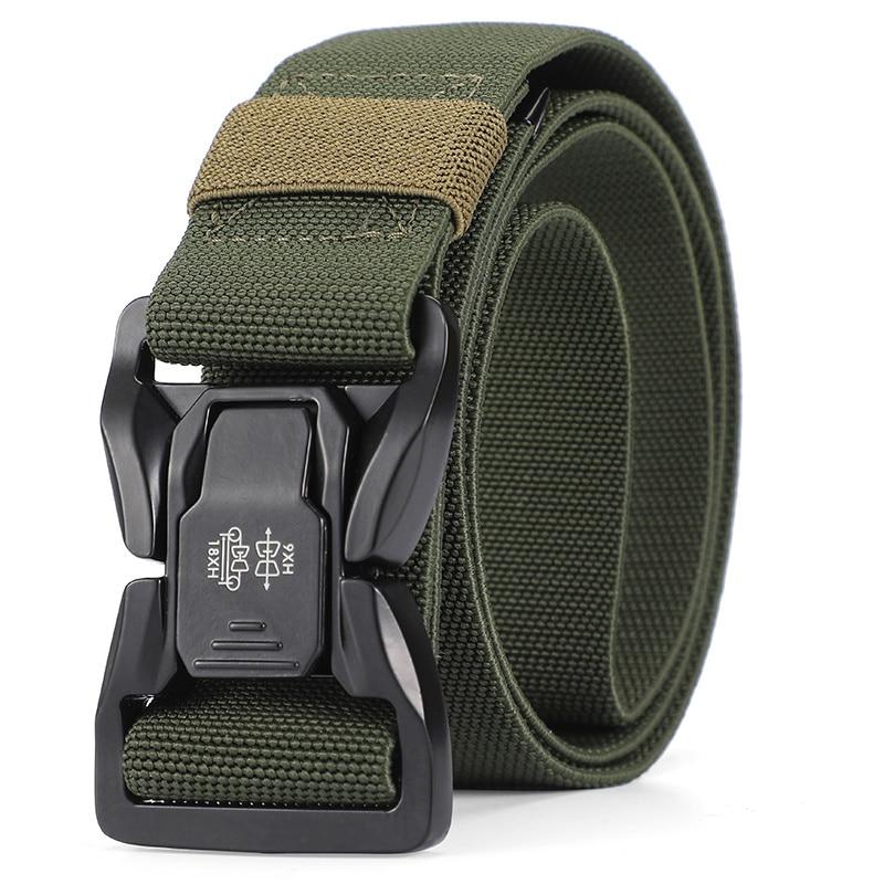 Pánský pásek Klasický design Módní Sladící Základy Taktický Rychloupínací Zacvakávací Pružný Taktický pásek pro volný čas Venkovní