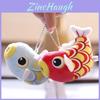 Soft Koi Carp Plush Keychain Charming Short Plush Stuffed Figure With Pp Cotton For Bags