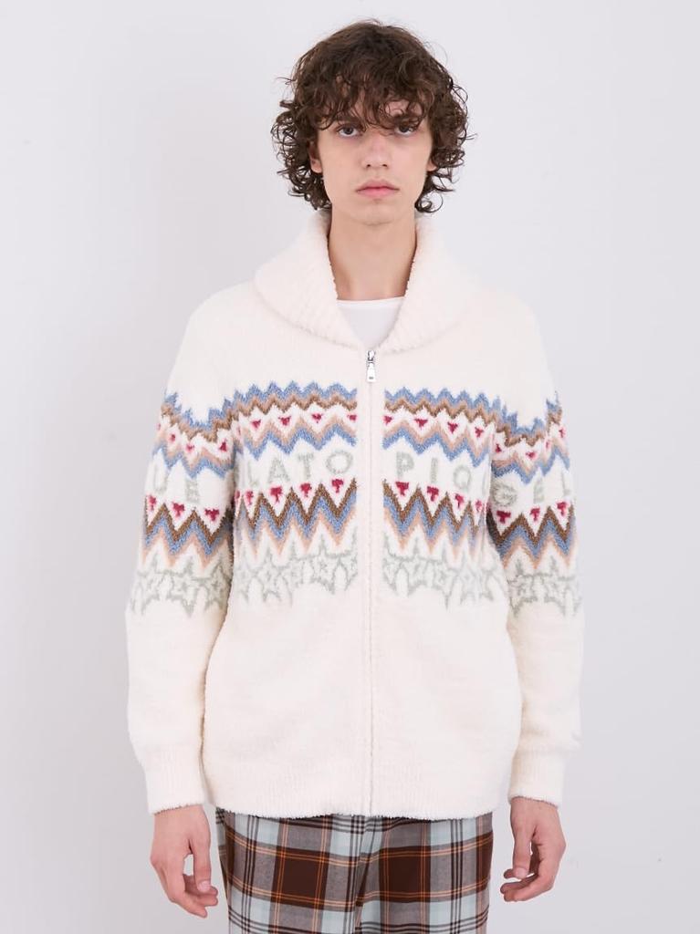 Gelato Pique HOMME Powder Fair Isle JQD Cardigan PHNT245928 IVR Men's