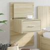 VidaXL Wall-mounted Bedside Table with LED Lights Sonoma Oak, Cabinet, Side Cabinet, Bedside Cabinet, Bedside Table 848161