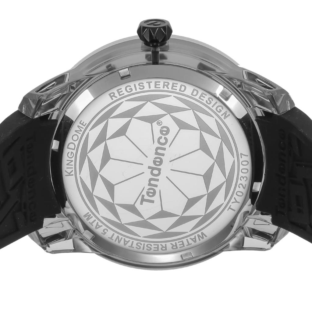 TENDENCE King Dome Black Dial Polyamide Mineral Glass Quartz 50MM Watch TY023007