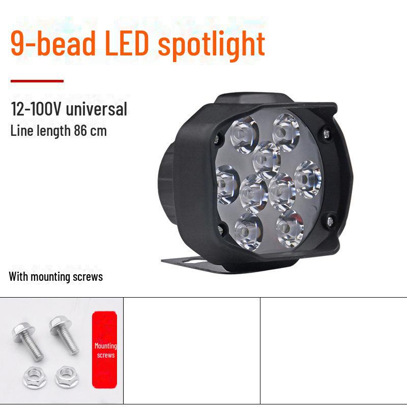 Super Bright LED Headlight for Electric Bicycle, Motorcycle, and Tricycle - High Intensity External Spotlight