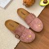 Slippers cute cartoon 2025 spring and summer new bag head round head flat bottom outer wear women's shoes regular version Boken shoes versatile