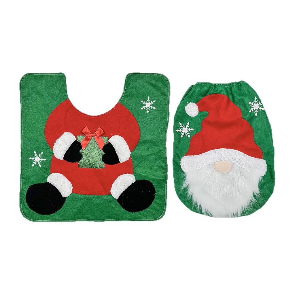 Christmas Faceless Old Man Toilet Cover Home Hotel Christmas Toilet Cover Christmas Toilet Decorations