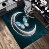 Butterfly Moon Pattern Area Rug, Office Carpet Indoor Outdoor Entrance Doormat, Non-Slip Soft And Comfortable, Living Room, C122006